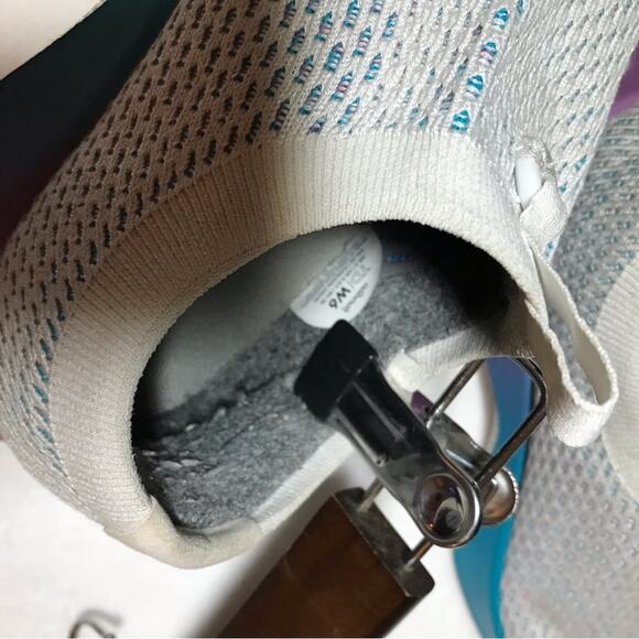 Allbirds tree dasher white purple blue sneakers w6 running slip on washable - Picture 8 of 11